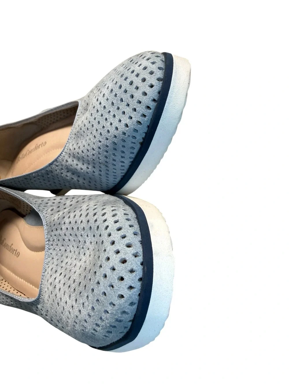 Bella Comforto Perforated Suede Wedge Slip-On Women’s Shoes - EU Size 39